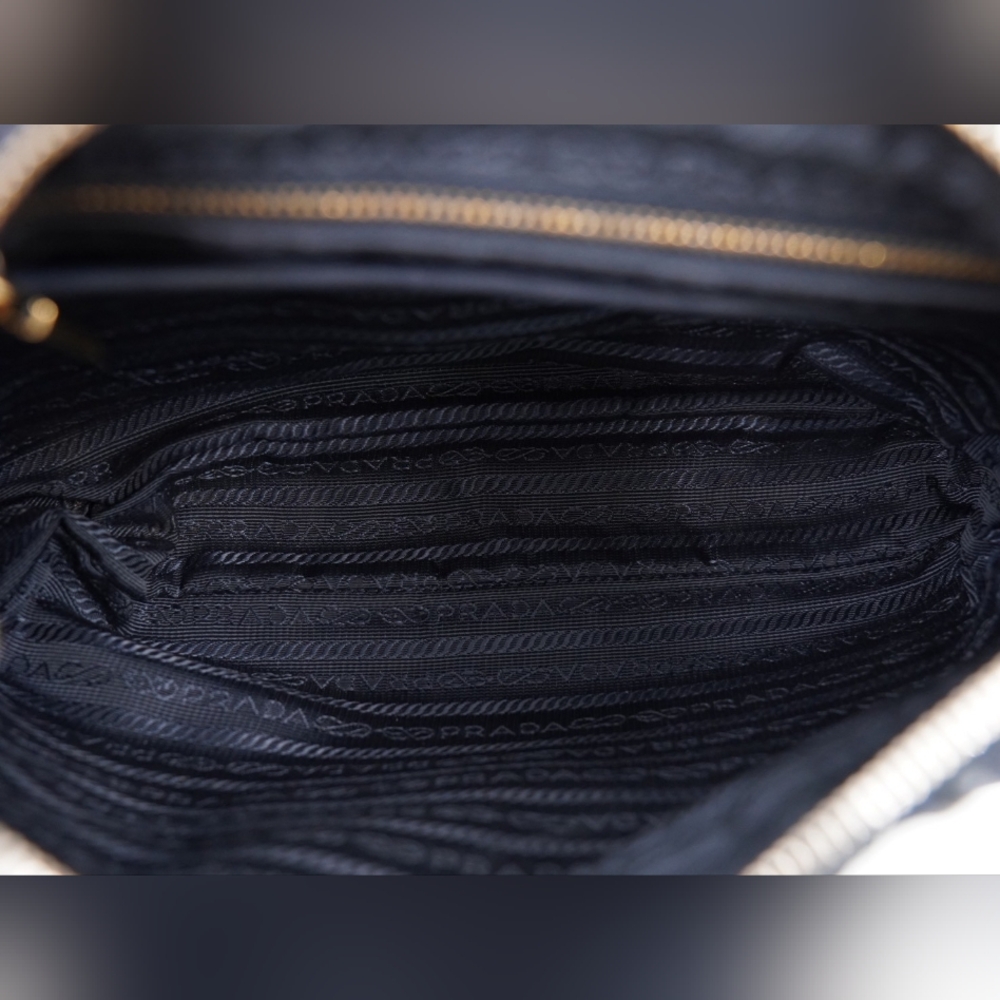 CB50 ❤️ PradaTessuto Nylon Saffiano Crossbody Bag Blue - Picture 13 of 14